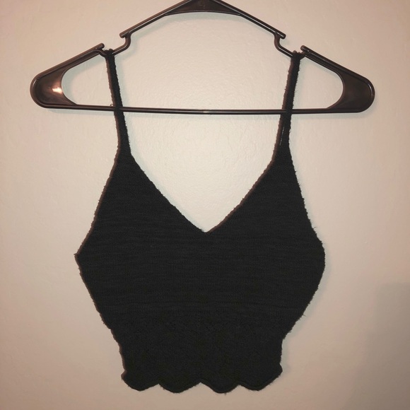 debut Tops - ⚡️Debut Knitted Black Crop Top